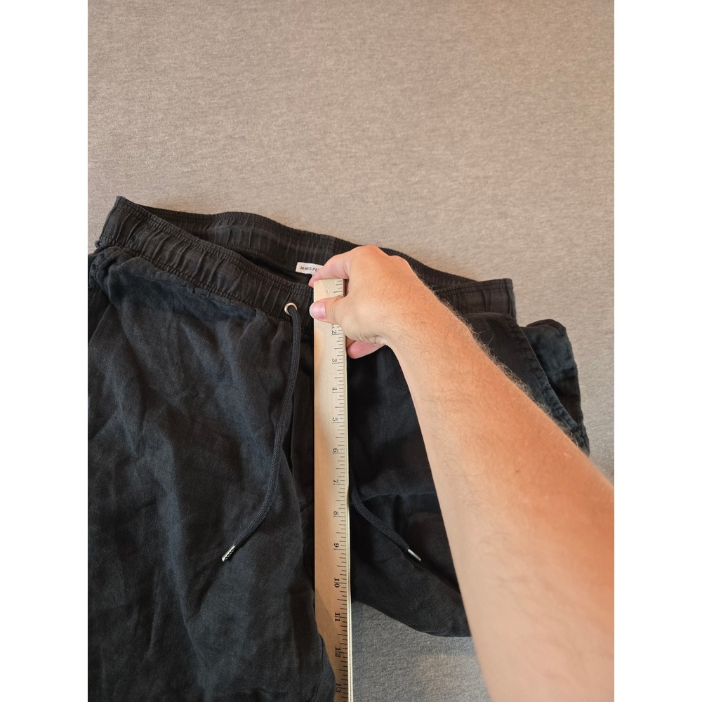 James Perse Pants Mens Small (1) Black 100% Linen Lightweight Minimalist MKO1370 - Picture 13 of 14